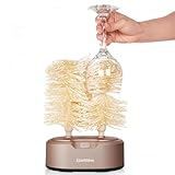 Home Glassware Polisher, World's First Affordable Spinning Glass Polisher, 600 RPM Dries and Polishes, All Glasses, Wine, Bar, Drinking, For Sparkling Glassware, Champagne, Premium Painted