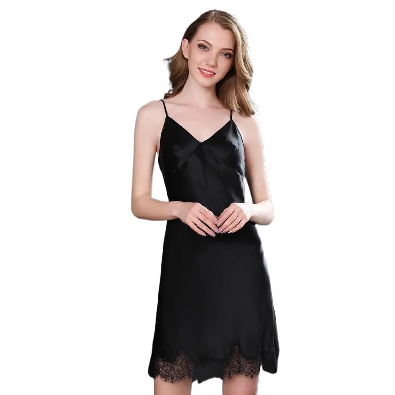 Nachthemd Seide Lingerie Home Service Damen Seidennachthemd Feminin Lacespring Sommer Übergröße Nachtwäsche Lang