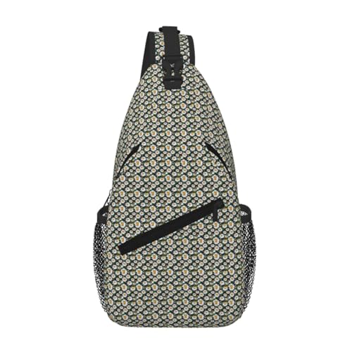Bolsa de pecho cruzada mochila diagonal de senderismo bolsa ligera de margaritas diario