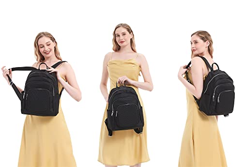 Bmvmb Women Backpack Nylon Shoulder Bag Casual Lightweight Backpacks Rucksack Daypack For Women(Black (Large Size)) #TOP3