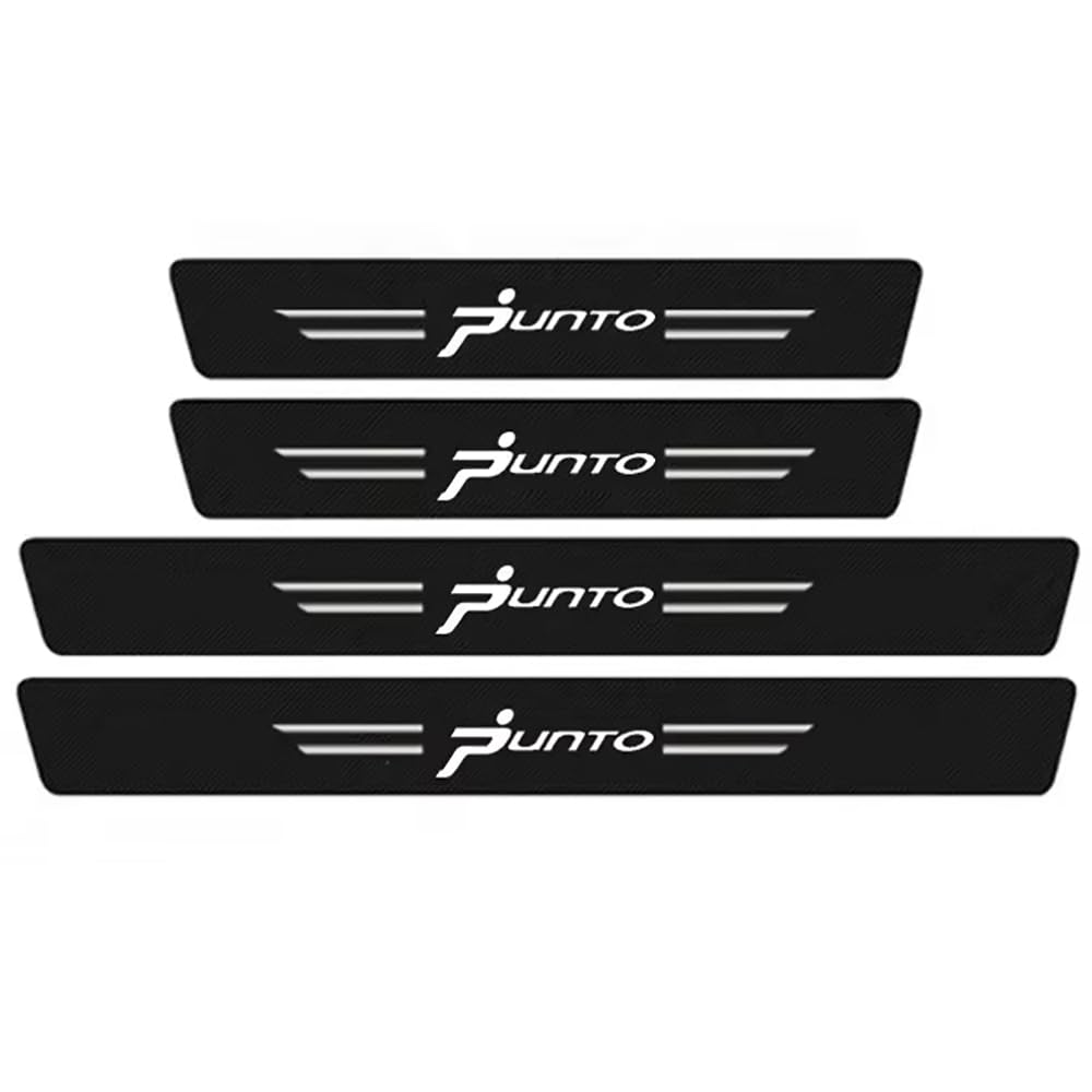 SDYAYFGE 4Pcs Kick Plates Car Door Sill Protector,for Fiat PUNTO