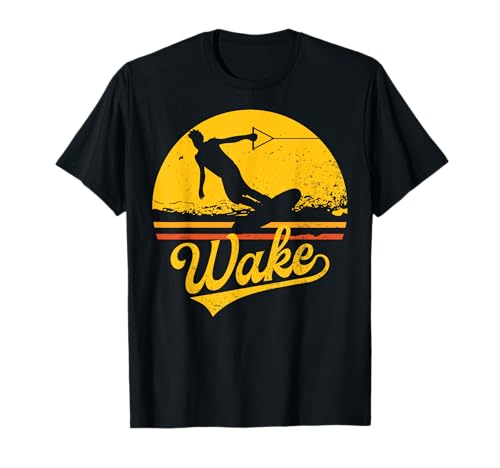 Vintage Wakeboard Sunset Geschenk Wakeboarder Wakeboarding T-Shirt