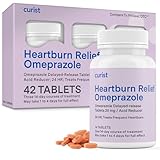 Curist Omeprazole 20mg Tablets - 42 Count Delayed-Release Tablets - Acid Reflux Medicine for Heartburn Relief