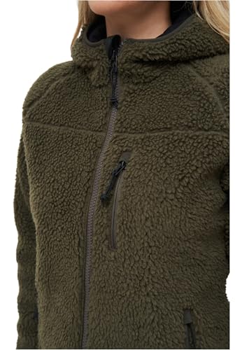 Brandit Women Teddyfleece Jacket Hooded, Farbe: olive, Größe: S
