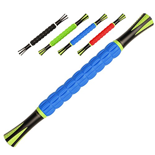 Yoport Muscle Roller Stick, Muscle Massage Roller Tools for Athletes Runners Help Leg and Body Back Recovery Massage (Blue)