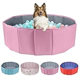 Dog Ball Pit, Foldable Ball Pit for Dog, Balls Pit for Dogs, Balls Pit for All Types of Dogs, Suitable for Indoor and Outdoor Activities (33.46 inches in Diameter,No Ball Included)