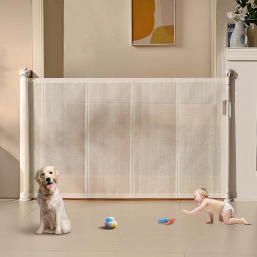 VEVOR Baby Gate Dog Gate Retractable for Stairs Indoor, Extends u...