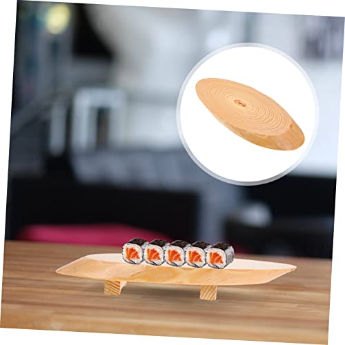 Plato de sushi estilo japonés de madera 30cm miniatura 5