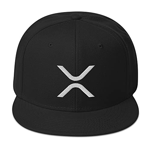 Hogue WS LLC Ripple XRP Cryptocurrency Logo Hat (Embroidered Wool Blend Snapback Cap)