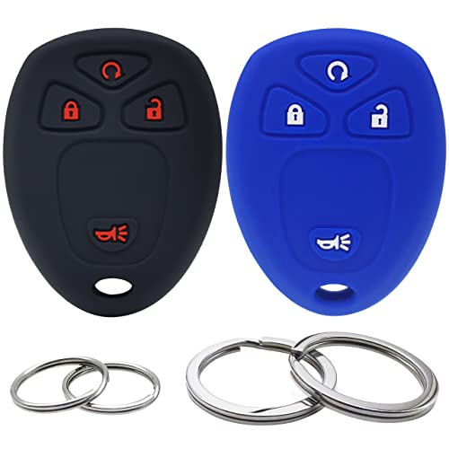 Image of Magnetic Car Window Curtains, Car Window Sun Shade Protector, 2Pcs Silicone 4 Buttons Key Fob Cover Remote Case Keyless Protector