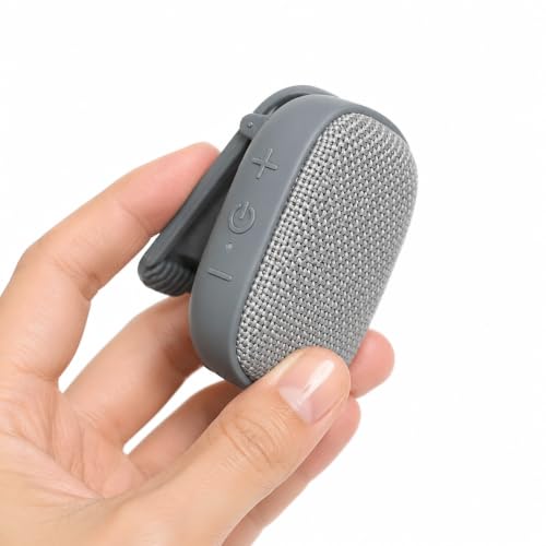 Wearable-Bluetooth-Speaker-with-Clip-Mini-SOS-Alert-Grey Wearable Bluetooth Speaker with Clip, Mini, SOS Alert, Grey - Image 1