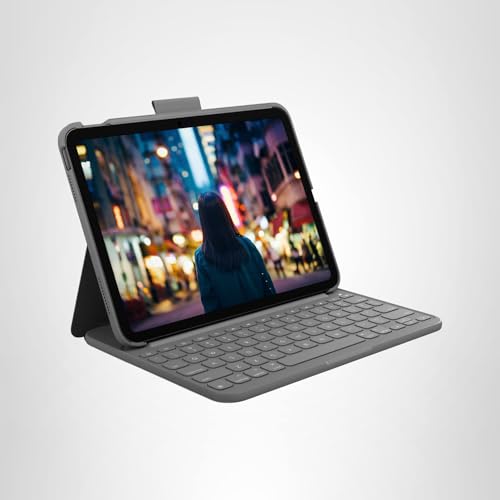 Logitech Slim Folio Keyboard Case for iPad (10th gen & A16) with Integrated Bluetooth Wireless Keyboard