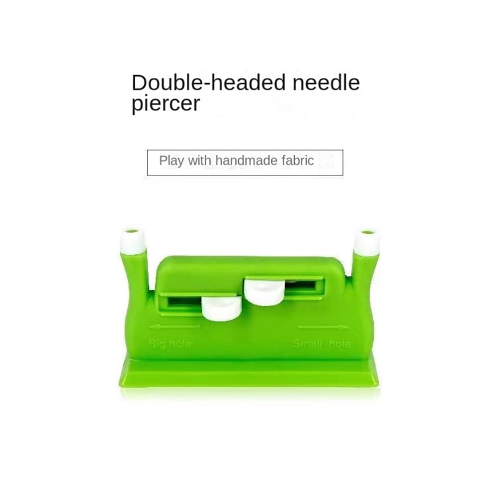 Easy Automatic Needle Thread Device Gadgets DIY Double Side Needle Threader Hand Needle Home Needlework Stitch Sewing Helpful Elderly Guide Tools (Blue)