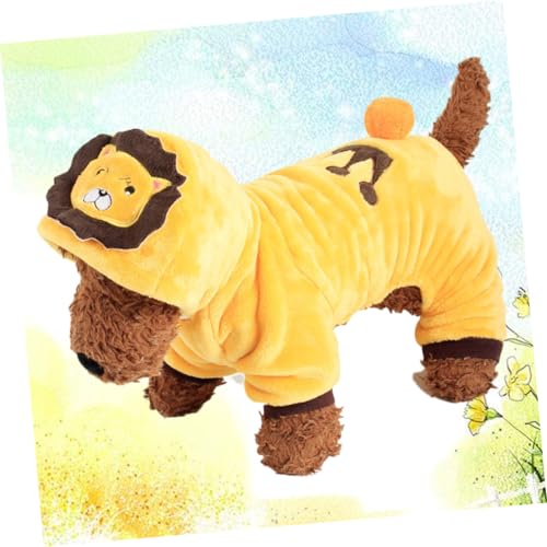Disfraz León para Perros XS de Coral Fleece miniatura 2
