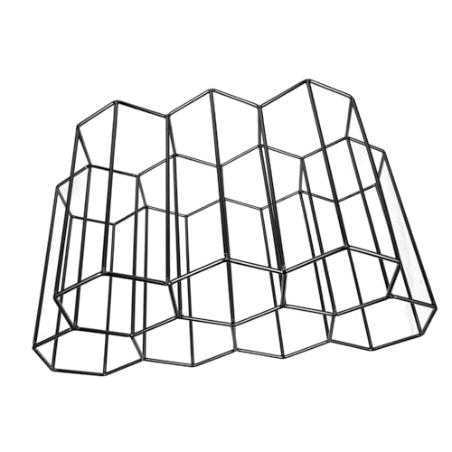 Soporte para Botellas de Vino Metal Negro 7 Huecos