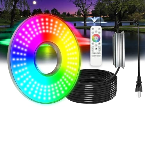 Goldlife Pond Fountain Aerator Lights, F0 RGB Fountain...