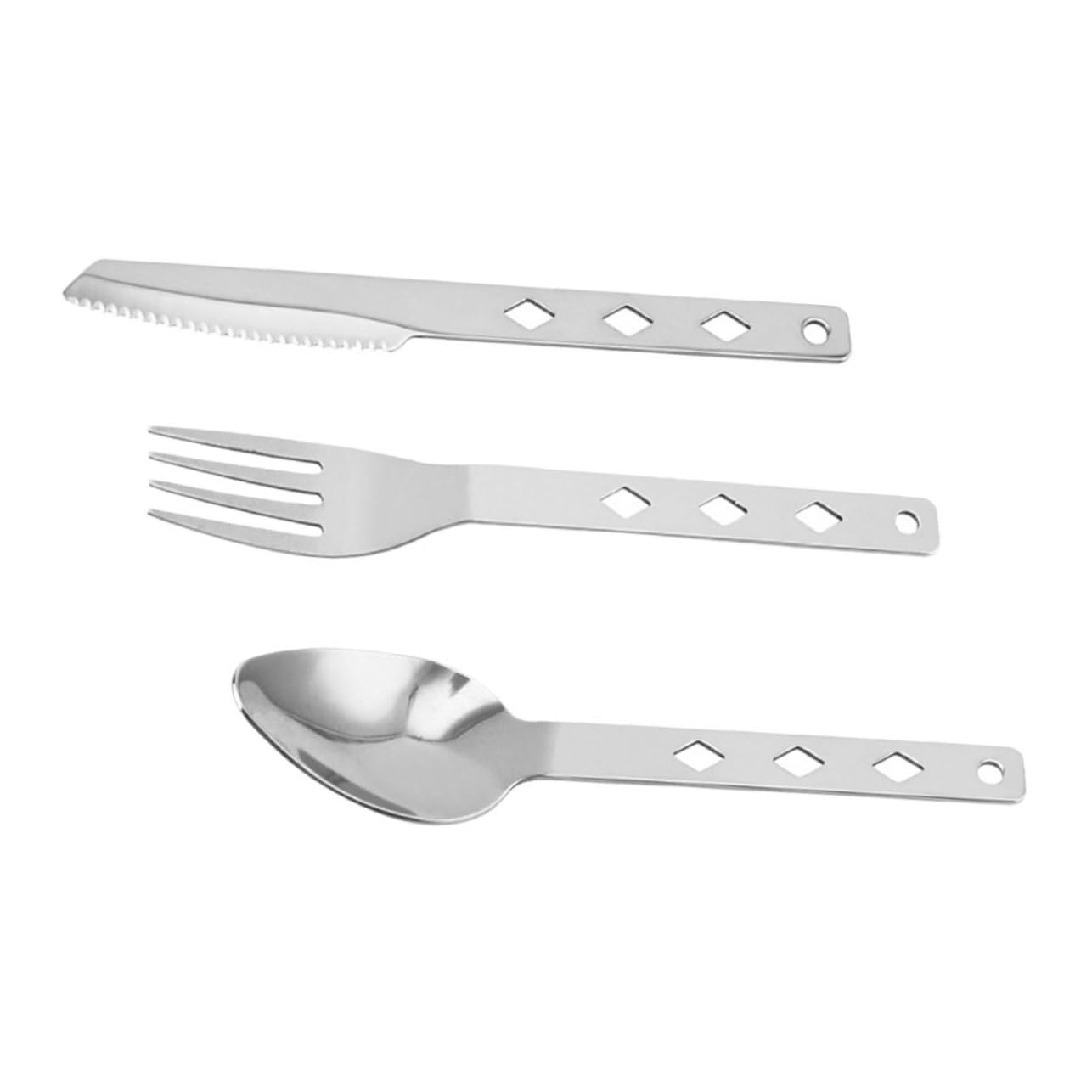 GALPADA 1Set Folding Stainless Steel Cutlery Portable Tableware for Camping Picnics and Outdoor Activities Durable Lightweight Fork Spoon and