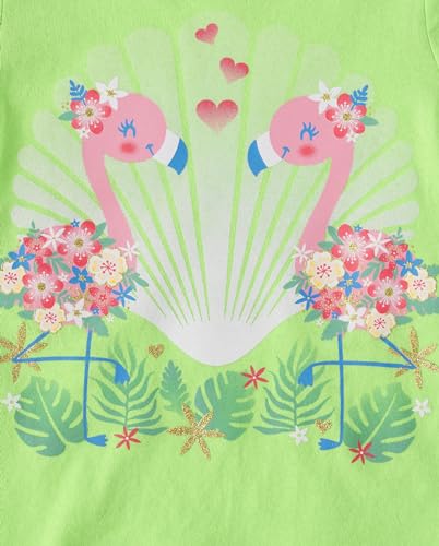 Image of The Children's Place Baby Girls' and Toddler Unicorns,Butterflies,Trends Short Sleeve Graphic T-Shirts,3 Pack