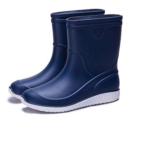 Image of Mens Rain Boots Non-Slip Rubber Waterproof Ankle Boots Rain Shoes