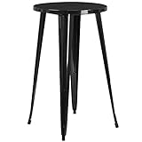 Flash Furniture 24'' Round Black Metal Indoor-Outdoor Bar Height Table