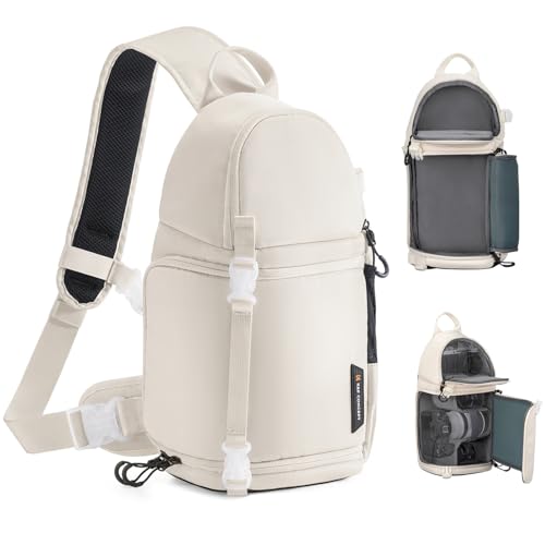 K&F CONCEPT Borsa a Tracolla per Fotocamera, Zaino Monospalla Fotografico Impermeabile, Zaino...