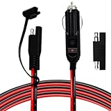 YEZriler Cigarette Lighter Adapter for Battery Tender Charger, 14AWG 12 Volt Cigarette Lighter Plug to SAE Charging Cable with SAE Reverse Polarity Adapter - 10FT