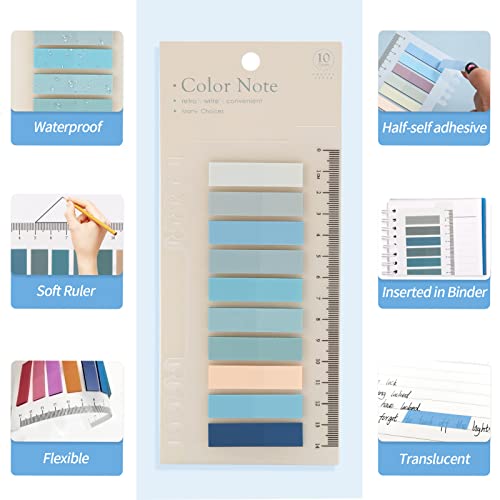 2000Pcs Sticky Tabs For Annotating Books, Clear Sticky Notes, Book Tabs For Binders, Page Markers For Notebooks, Multi-Colored Writable And Repositionable Book Flags Tabs Strip Index Tabs #TOP2