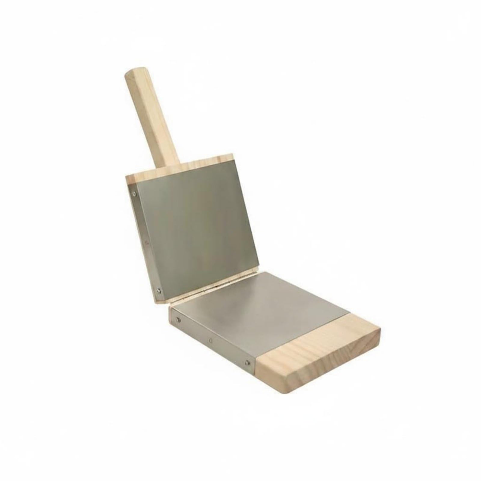 Mold Resistant Stainless Steel Pastry Flattener Easy to Use Hinged Pastry Presser Non-Stick Wooden Dumpling Wrapper Press for Home Cooks, L, Wood 304 Ss-image-49