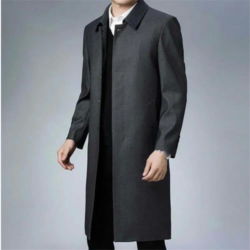 Chaqueta larga para hombre JXQXHCFS de invierno estilo casual y negocios 4