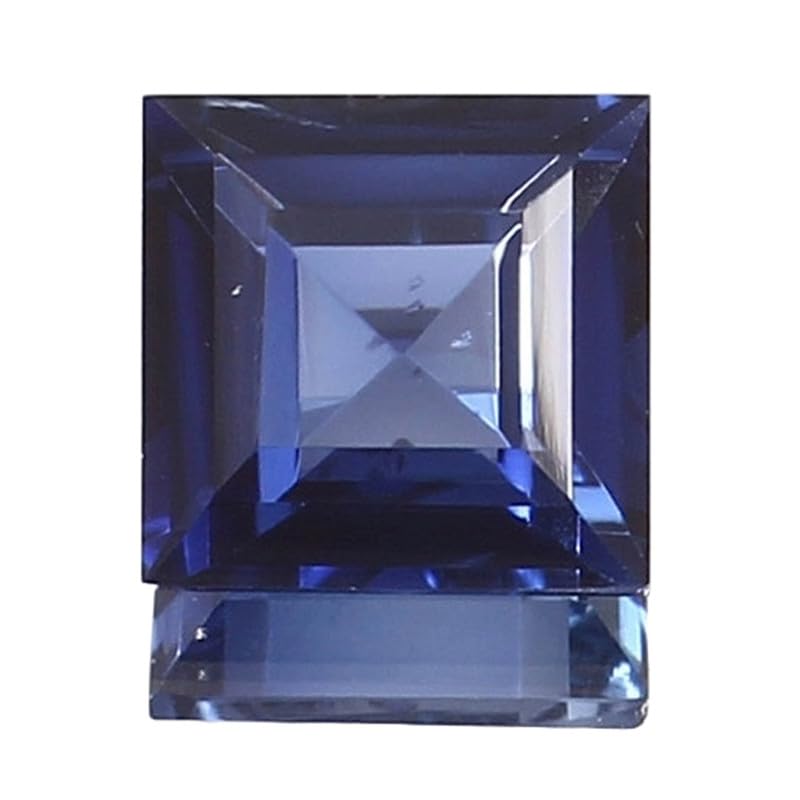 Saphir bleu naturel princesse 9x9mm pour bague d'exception