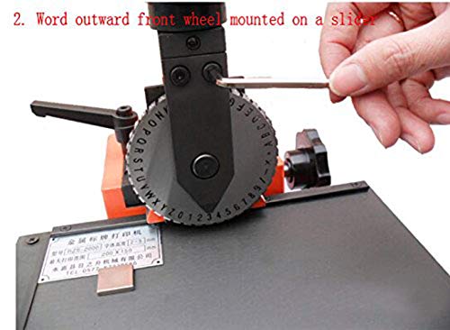 Hengwei New Edition Semi-Automatic Embosser Nameplate Metal Label Stamping Marking Embossing Machine Dog Tag Printer with 1PCS 4mm Font