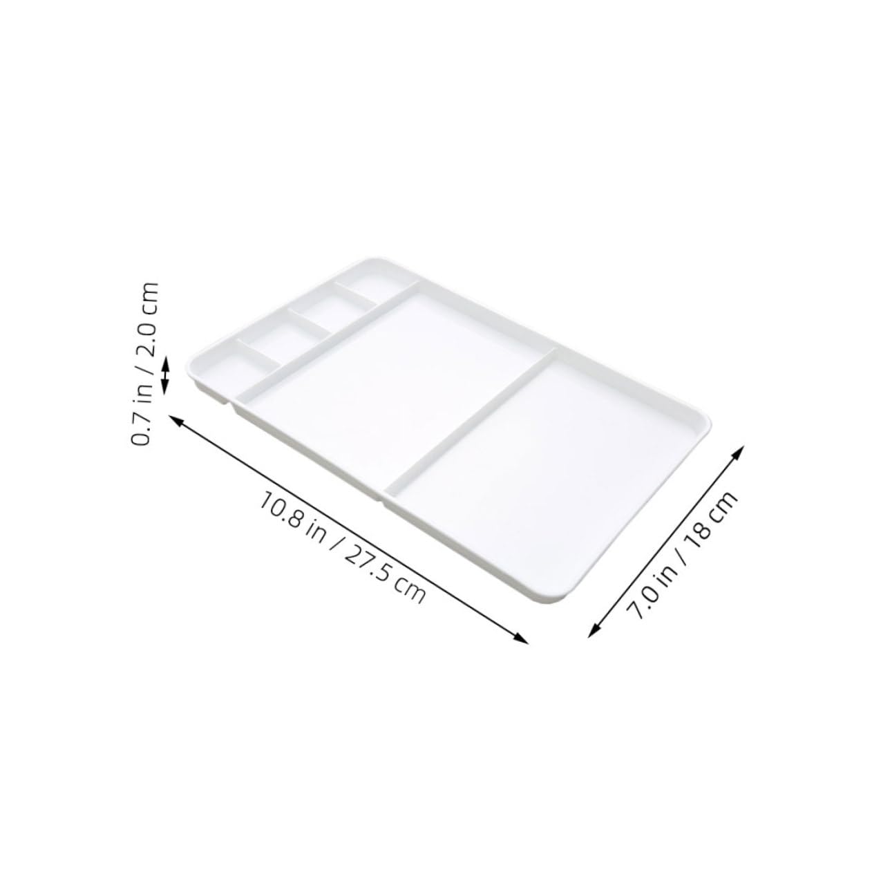 Palette de Peinture Plastique PP Blanche à Compartiments, pour Aquarelle