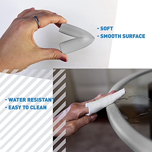 Sharp Edge And Furniture Safety Guards 20.4Ft Protective Foam Cushion; 18Ft Bumper 8 Adhesive Childsafe Corners Baby Caring Child Proofing Set Nontoxic And Safe For Table, Fireplace, Countertop; Gray #TOP4