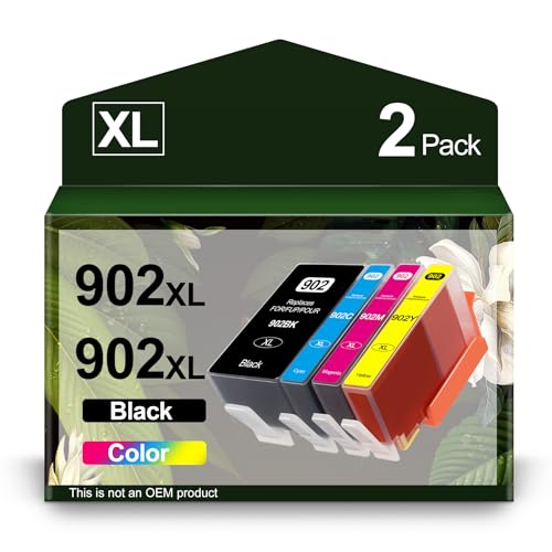 Cartouches d'encre 902XL multipack noir et couleur pour HP OfficeJet Pro 6978 6960 6950