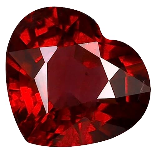Grenat Rhodolite en cœur 1.12 ct, idéal pour création de bague de fiançailles romantique