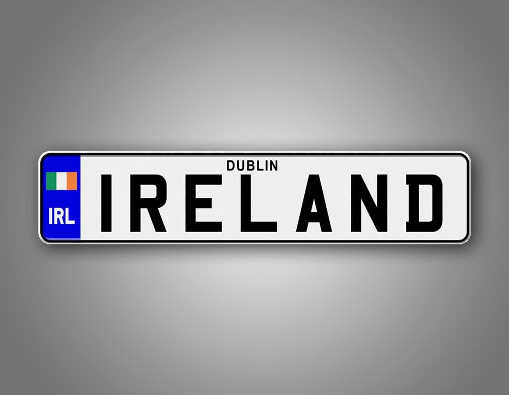SignsAndTagsOnline Custom Text Irish License Plate, Novelty Irish Auto Tag, Personalized, Ireland, NOT Embossed Aluminum European License Plate Made in USA