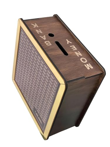 Image of Money Saving Box for Kids and Adults | Wooden Money Bank with Lock | Big Size Piggy Bank 1 Lakh Target | 1 Lakh Saving Box with Numbers | Undiyal Hundi Pig (Money Bank 2)