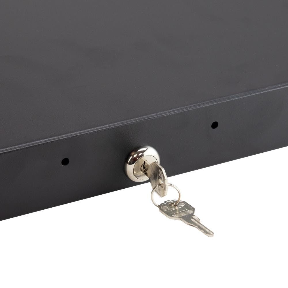 kenable Tiroir Rack 19 Pouces 1U Verrouillable avec Support Arrière - Profondeur 338mm pour Armoire Serveur 4 Points