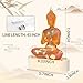 Vimtrysd Buddha Statue with LED Light Base, 7'' Seated Small Figurine Collectibles Meditation Decor, Transparent Sculpture Ornaments for Spiritual Living Room, Yoga Zen, Home Decoration
