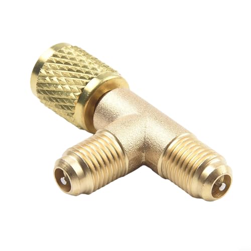 Gdfnmogo - Gdfnmogo Adaptateur en T Sae Systems 6,35 mm avec noyau d'air de voiture pour conditionnement Adaptateur en T Valve R22 en laiton pour réparation R12 R134 rapide