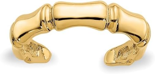 14k Yellow Gold Bamboo Toe Ring