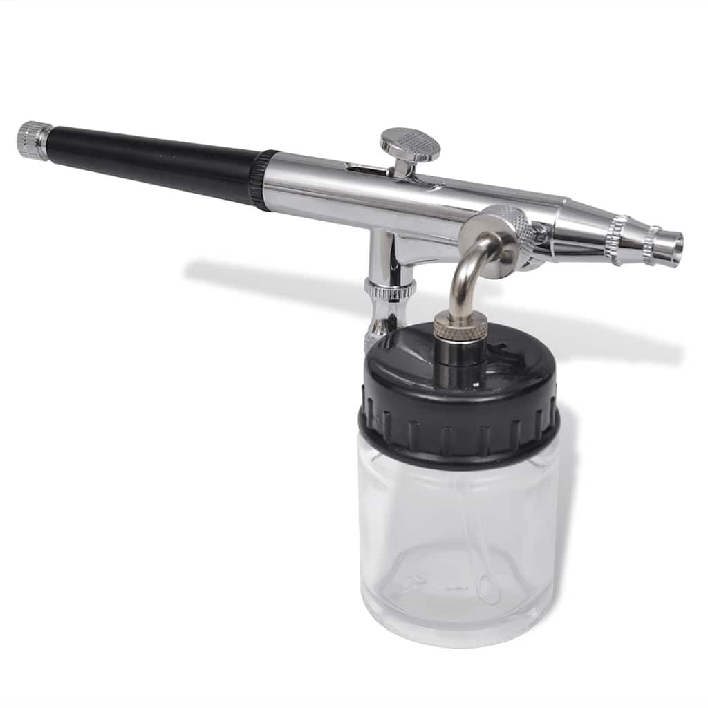 Airbrush Set mit 0,2/0,3/0,5 mm Düsen und Nadeln für Modellbau, Body Painting, Nail Art und Lackierung, inkl. Luftschlauch und Aufbewahrungskoffer