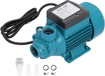 Solar Water Pump, DC 12V 180W Portable Water Transfer Pump, 1 Inch Outlet, 15m Head, Unipolar Impeller Motor, Mini Vortex Electric Water Pump