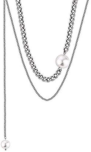 Preisvergleich Produktbild FACAIBA Halskette Doppelkette Weibliche Schlüsselbeinkette Anhänger Halskette