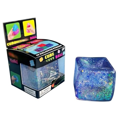 Nee doh Nice Cube Squishy Stress Cube for Adults,Squishy Slow Rising Fidget Cube Sensory for Anxiety Stress Relief High Density Ice Squeeze Ball Cubes image 8