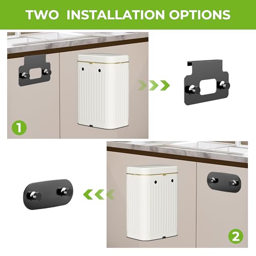 🏡🍽️Kitchen Compost Bin Hanging Trash Can – 2.1 Gallon Stainless Steel Wall-Mount Bin with Lid | Indoor Trash Solution for Cabinet, Under Sink & Bathroom (Ivory White, 8L) - Image 5