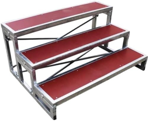 Folding Choral Stairs Stage Riser Platform Based Metal Anti-Slip Portable Multi-Level Home Theater Seating,Tiered Choir Risers with Tread Steps - Performance Stage Platform for Schools, Even