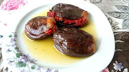 Alamin Foods, Gourmet Makdous Stuffed Eggplant With Oil 42.3 Oz/1200 G 2 Glass Jars #TOP5