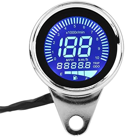 Universal Motorcycle Odometer LCD Digital Speedometer Tachometer Gauges with Night Light Fit for Most Popular 12V Motorbike