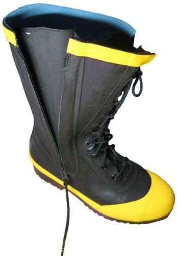 Amazon | ケブラー入り編上げゴム長靴 消防現場用防火 先芯入り